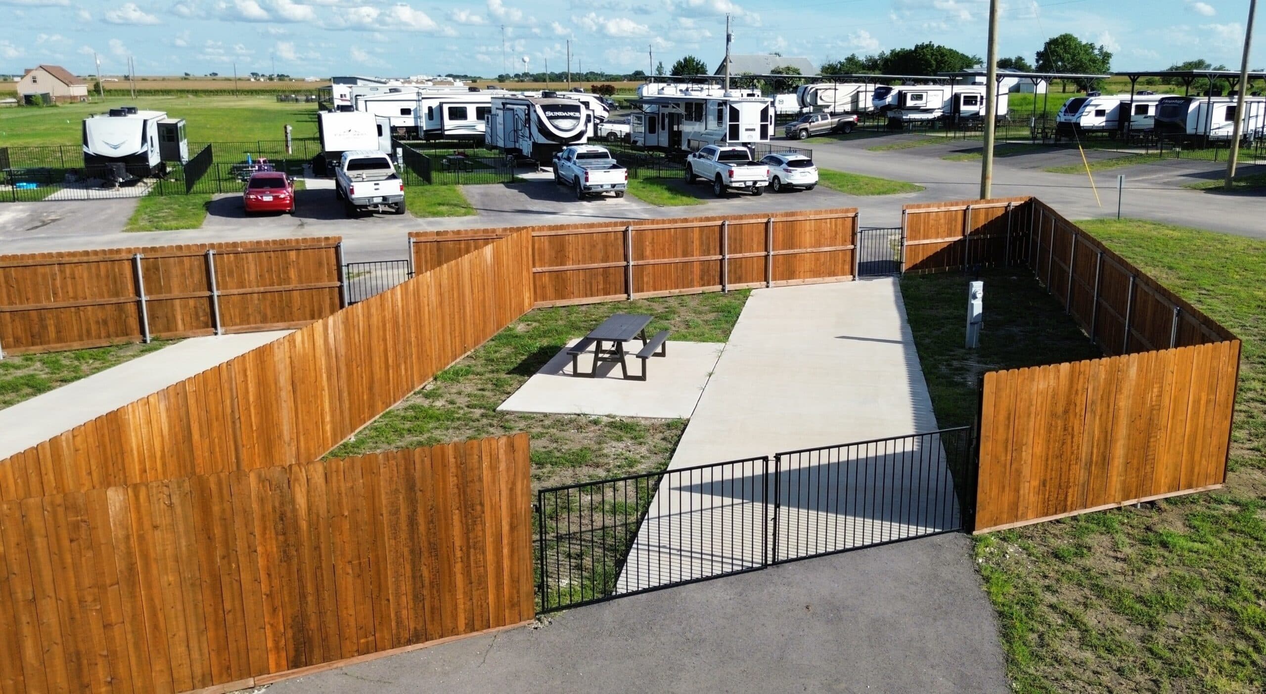 Privately Fenced Back-In RV Sites in Itasca Texas (Dog Friendly)